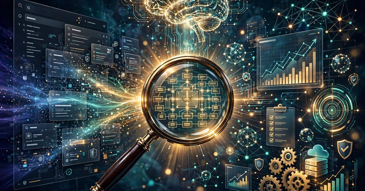 Illustration of how AI search retrieves and integrates web content, supporting SEO with AI