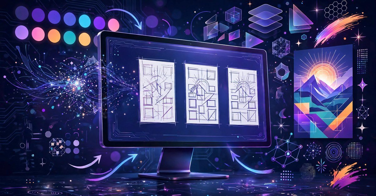 Step-by-step AI poster generation workflow from prompt to finished design
