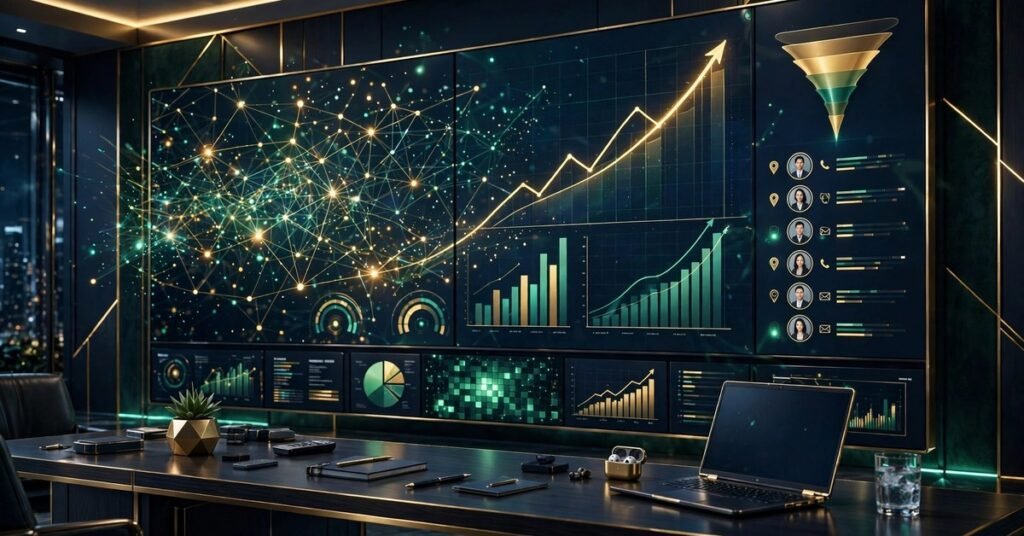AI tools for building lead lists — B2B prospecting illustration