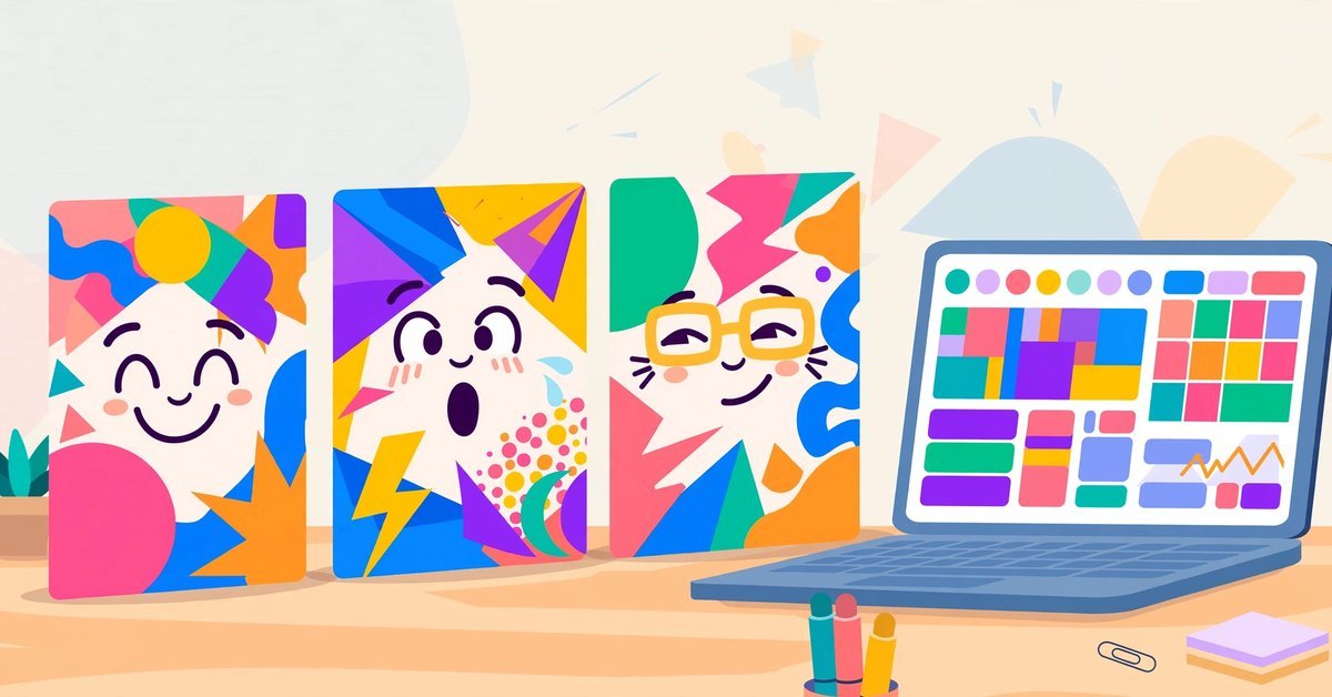 Thumbnail designs created with AI design tools for content creators