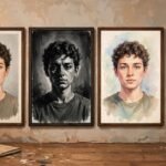 One selfie transformed into many different portrait styles using ChatGPT prompts
