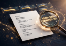 A premium illustration of a professional ATS-friendly resume with AI keyword analysis and a magnifying glass highlighting job match details