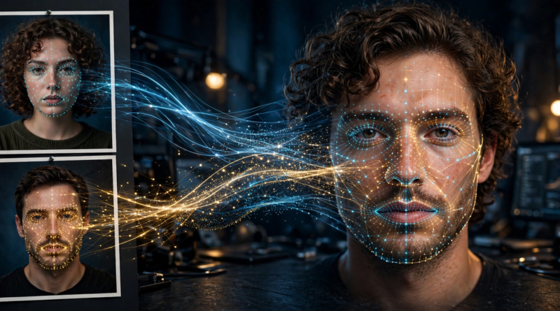 Step-by-step guide on how to swap faces in a photo using AI tools and manual editing